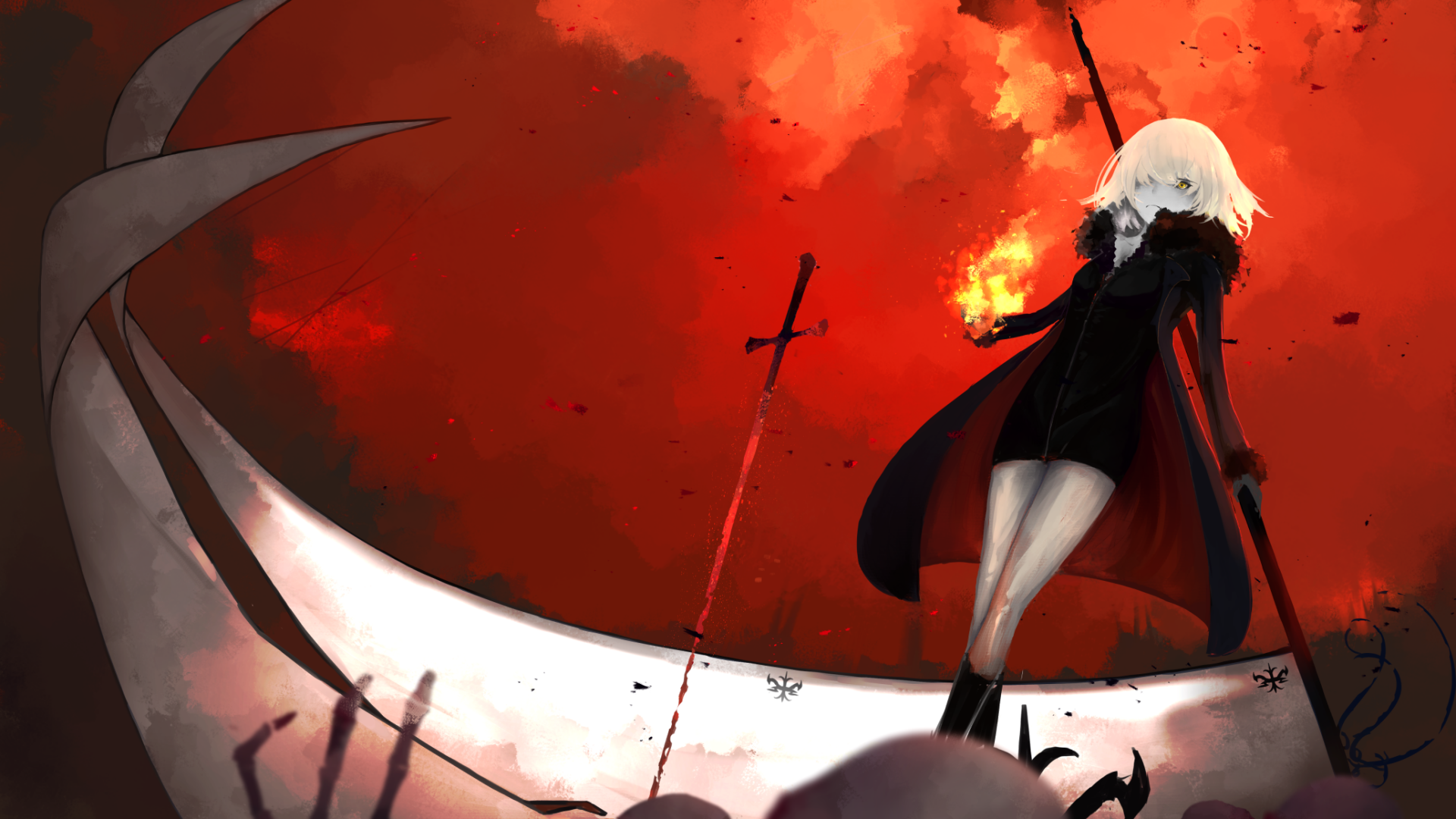 Download Jeanne D'Arc Alter Avenger (Fate/Grand Order) Anime Fate/Grand Order HD Wallpaper by kemeko