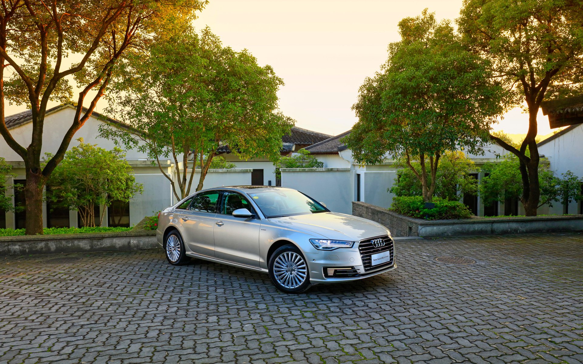 Download Silver Car Car Audi Vehicle Audi A6 4k Ultra HD Wallpaper