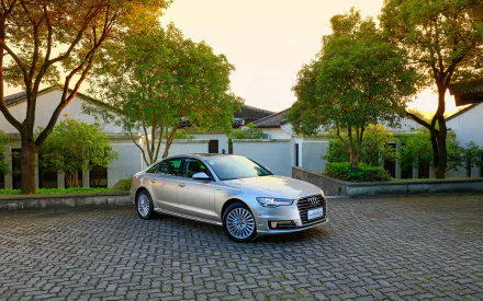 silver car car Audi vehicle Audi A6 HD Desktop Wallpaper | Background Image