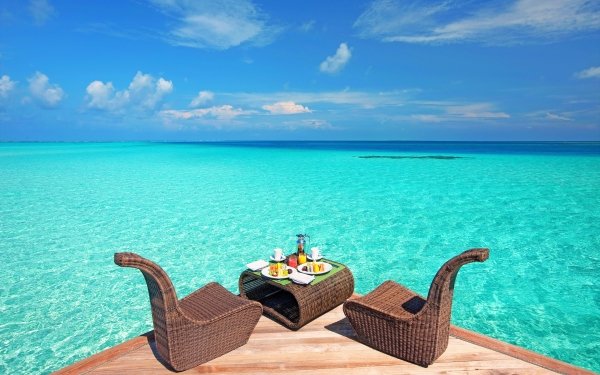 Hecho por el hombre Centro Turístico Tropico Océano Sea Chair Lunch Horizon Luxury Fondo de pantalla HD | Fondo de Escritorio