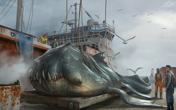 Fantasy Sea Monster Creature HD Wallpaper | Background Image