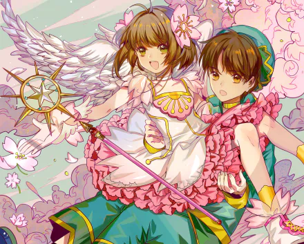 Syaoran Li Sakura Kinomoto Anime Cardcaptor Sakura HD Desktop Wallpaper | Background Image