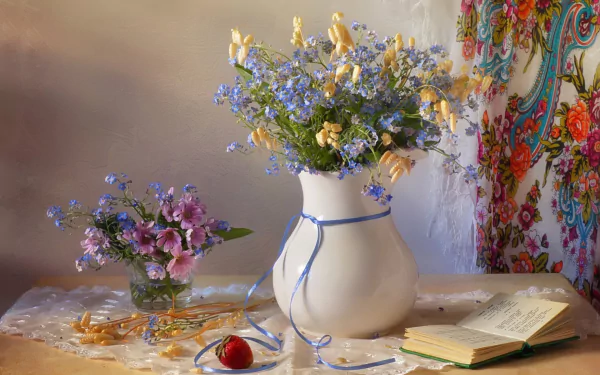 flower vase photography still life HD Desktop Wallpaper | Background Image