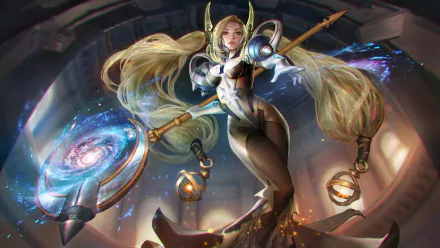 staff blonde long hair video game Vainglory HD Desktop Wallpaper | Background Image