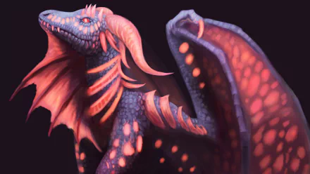 A vibrant fantasy dragon with glowing orange spots and textured blue scales, rendered in stunning 4K Ultra HD for a PC desktop wallpaper.