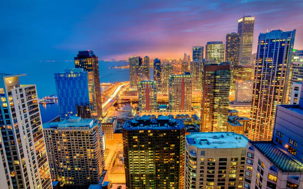  Sunset over Chicago