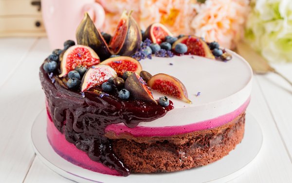 Food Cake Dessert Pastry Fruit Fig HD Wallpaper | Background Image