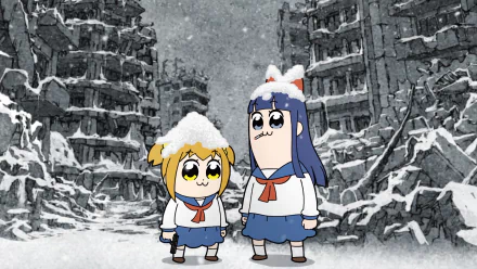 Pipimi (Pop Team Epic) Popuko (Pop Team Epic) Anime Pop Team Epic HD Desktop Wallpaper | Background Image