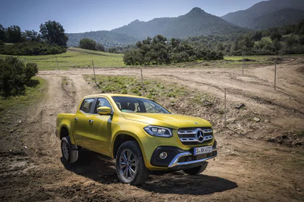 yellow car car Mercedes-Benz vehicle Mercedes-Benz X-Class HD Desktop Wallpaper | Background Image