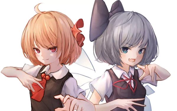 Rumia (Touhou) Cirno (Touhou) Anime Touhou HD Desktop Wallpaper | Background Image