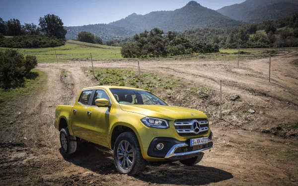 yellow car car Mercedes-Benz vehicle Mercedes-Benz X-Class HD Desktop Wallpaper | Background Image