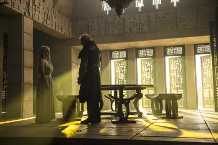 Ian McElhinney Emilia Clarke Barristan Selmy Daenerys Targaryen TV Show Game Of Thrones HD Desktop Wallpaper | Background Image