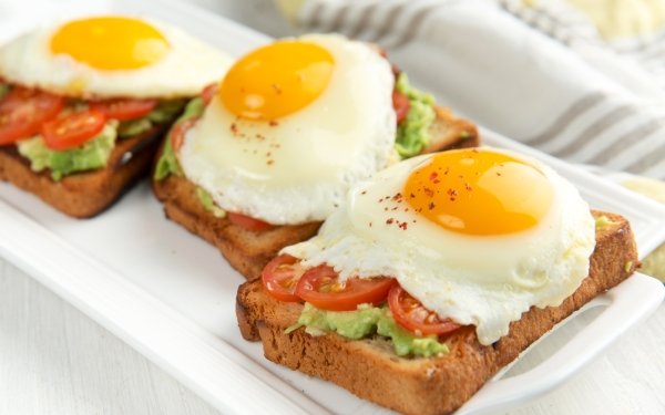 Food Egg Bread Tomato Toast HD Wallpaper | Background Image