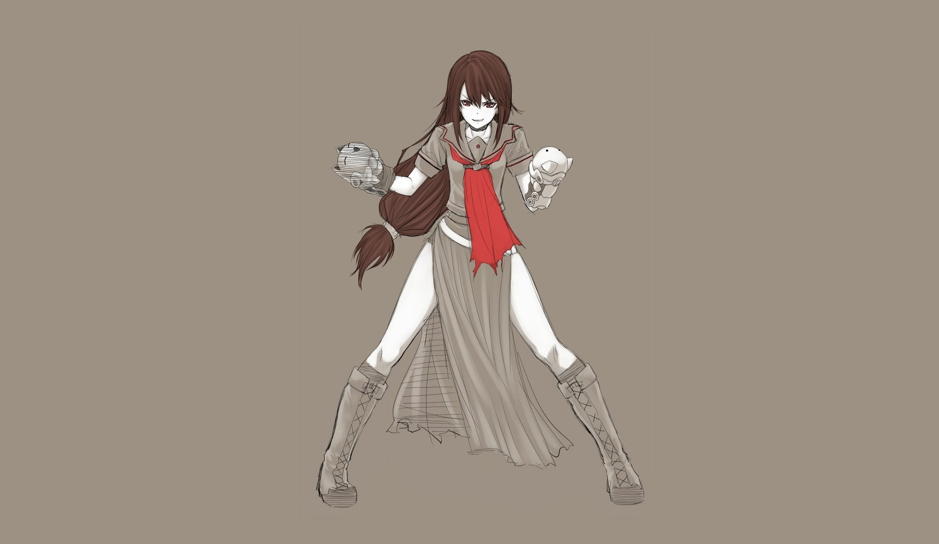 Download Ookami Ryouko Anime Ookami-san To Shichinin No Nakama-tachi Wallpaper by Zucchini