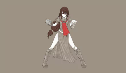 ookami ryouko Anime Ookami-san to Shichinin no Nakama-tachi HD Desktop Wallpaper | Background Image