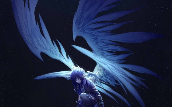 Anime Angel Wings Short Hair Glove HD Wallpaper | Background Image