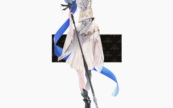 Anime Original Staff Hat Blonde Blue Eyes HD Wallpaper | Background Image