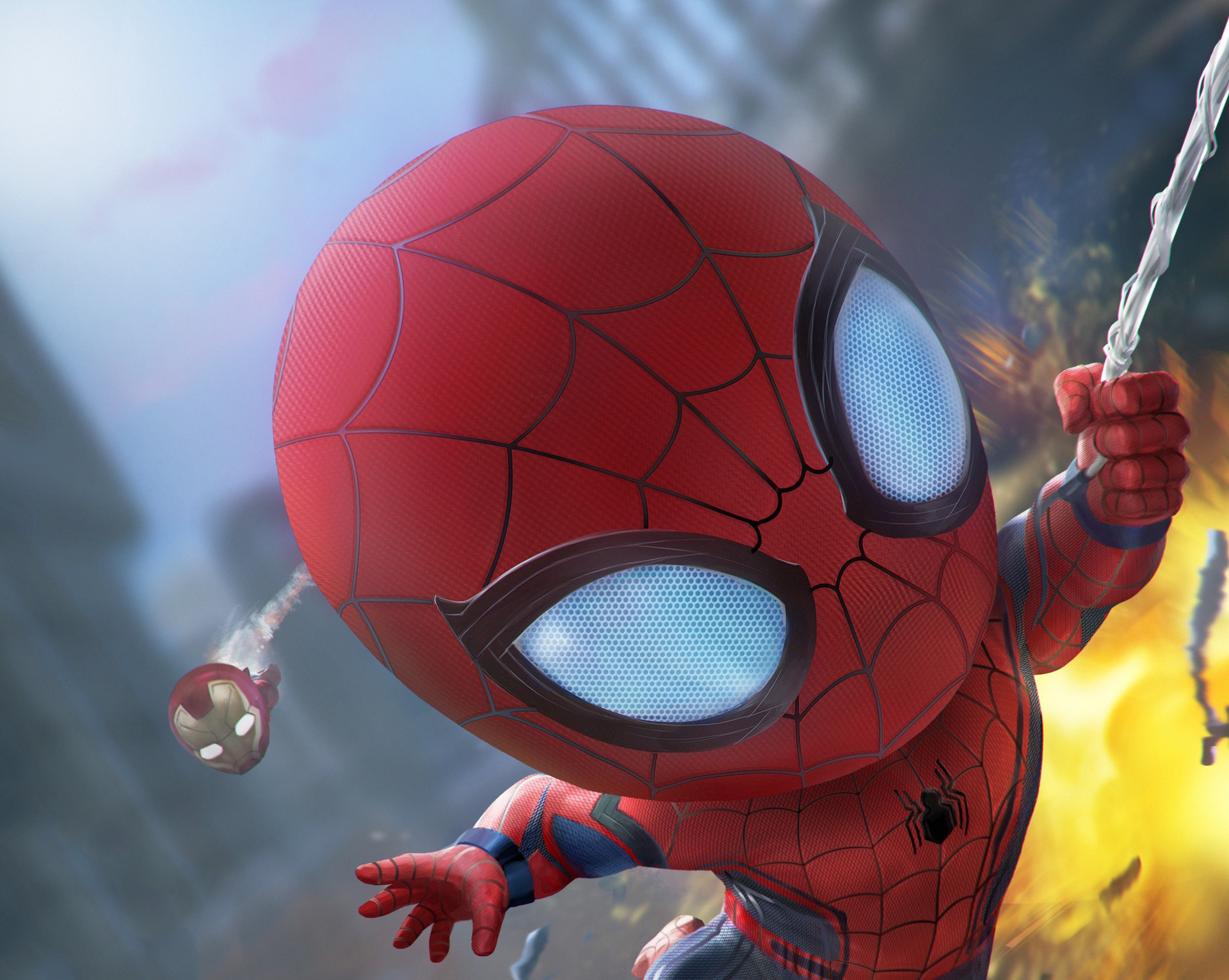 Download Marvel iPhone Spider Man Chibi Art Wallpaper  Wallpaperscom