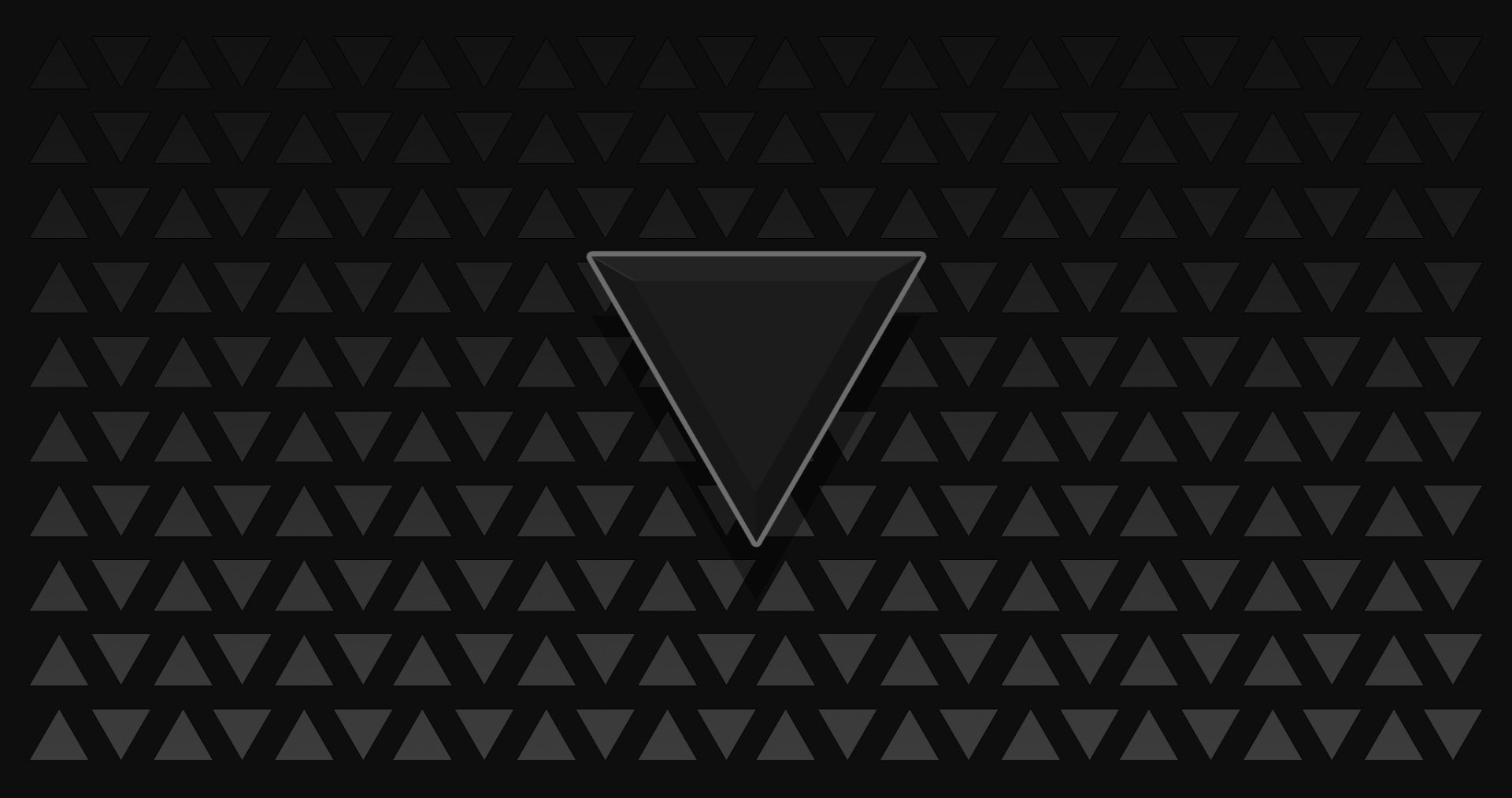 HD desktop wallpaper featuring an abstract design with a central dark triangle on a pattern of smaller, lighter triangles.