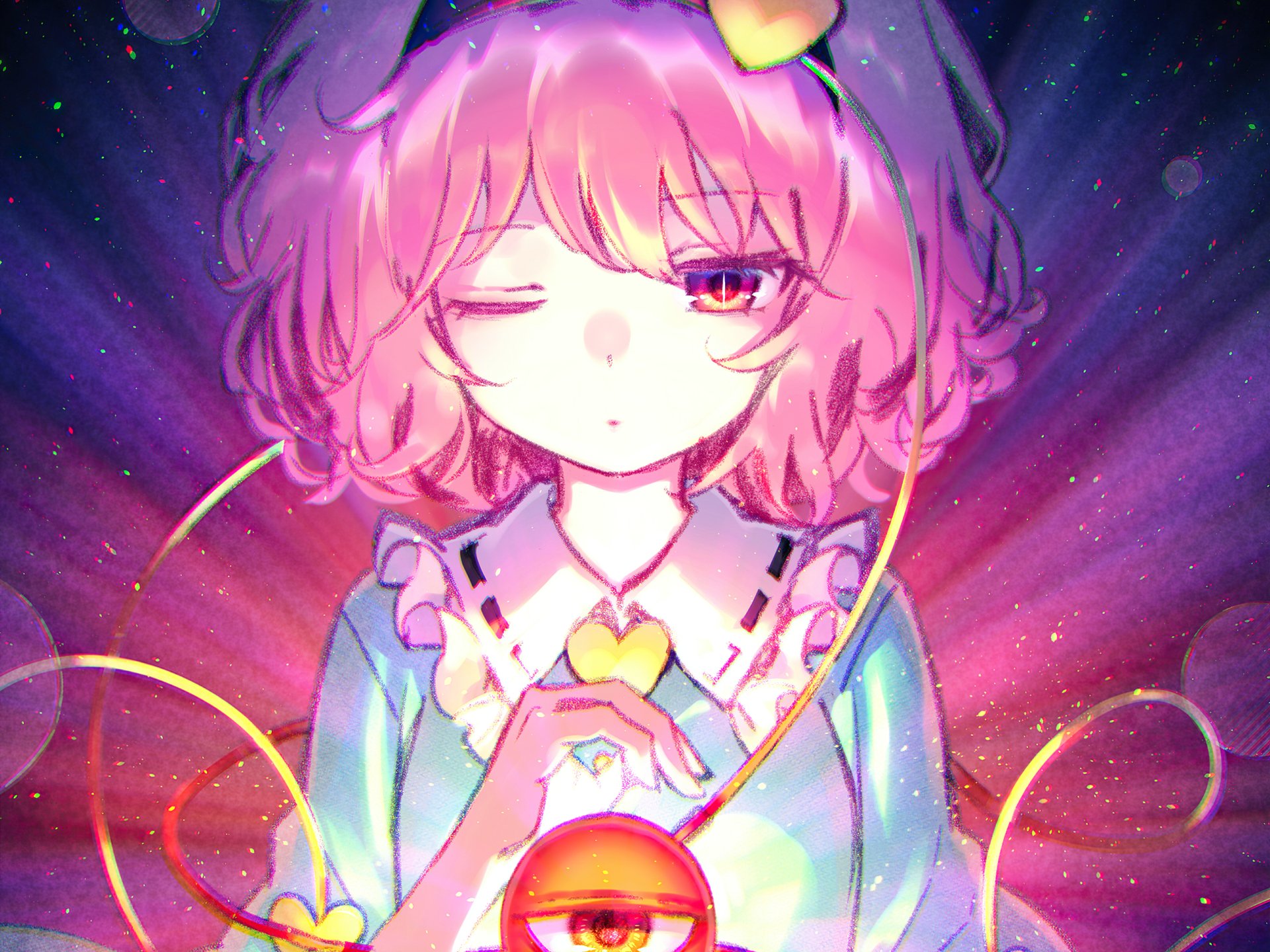 Download Satori Komeiji Anime Touhou HD Wallpaper by ひなすみれ