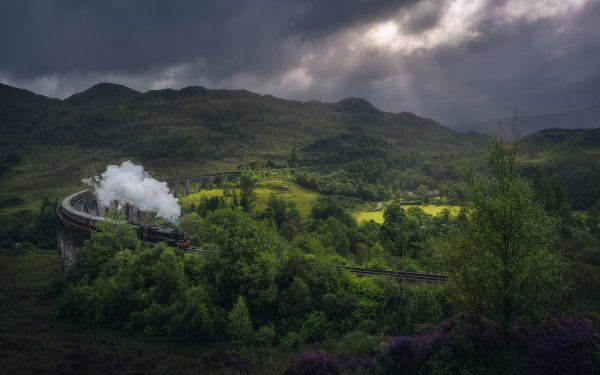 Vehicles Train Landscape Steam Train Greenery HD Wallpaper | Background Image
