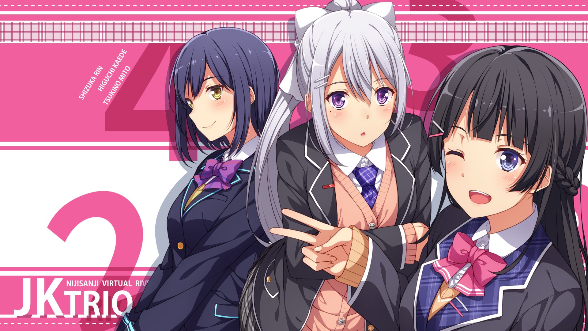 Download Higuchi Kaede Rin Shizuka Tsukino Mito Anime Virtual Youtuber HD Wallpaper by 悠理なゆた