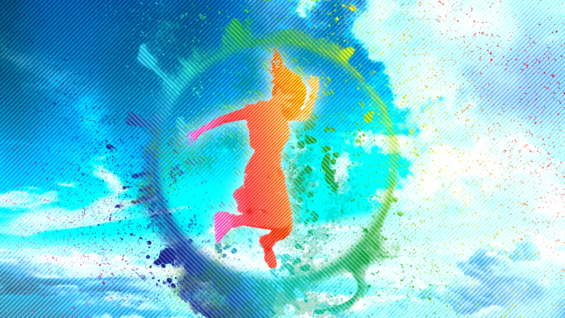 Colorful Woman Jumps by SiriusLee