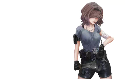 bandage wrench cigar blade headband brown hair short hair Anime Original HD Desktop Wallpaper | Background Image
