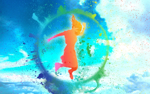  Colorful Woman Jumps