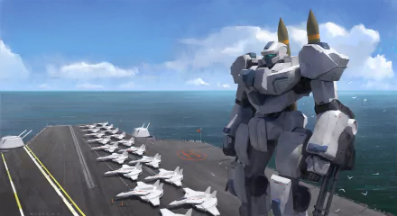 aircraft carrier Sci Fi robot HD Desktop Wallpaper | Background Image