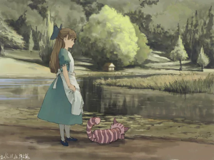 river nature cheshire cat Alice (Alice in Wonderland) Anime Alice In Wonderland HD Desktop Wallpaper | Background Image