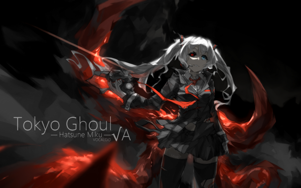 Anime Crossover Hatsune Miku Tokyo Ghoul Vocaloid HD Wallpaper | Background Image