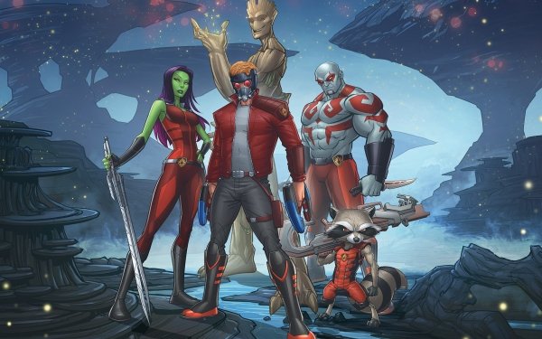 Comics Guardians Of The Galaxy Gamora Star Lord Groot Rocket Raccoon Drax The Destroyer HD Wallpaper | Background Image
