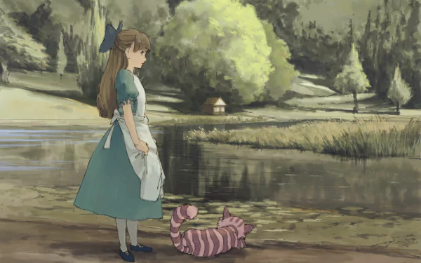 river nature cheshire cat Alice (Alice in Wonderland) Anime Alice In Wonderland HD Desktop Wallpaper | Background Image