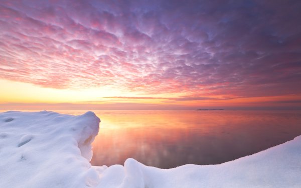 Earth Antarctica Nature Ice Sky Water Sunset Horizon HD Wallpaper | Background Image