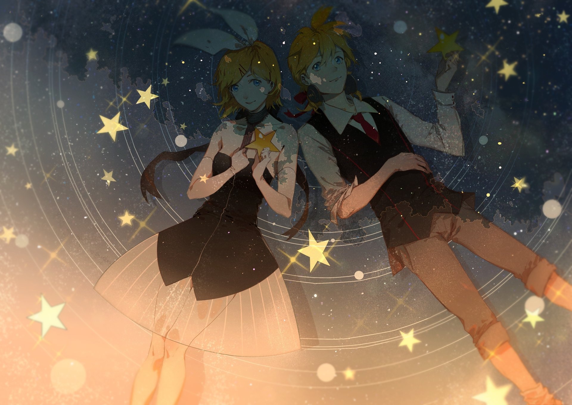 Download Len Kagamine Rin Kagamine Anime Vocaloid 4k Ultra HD Wallpaper by SF