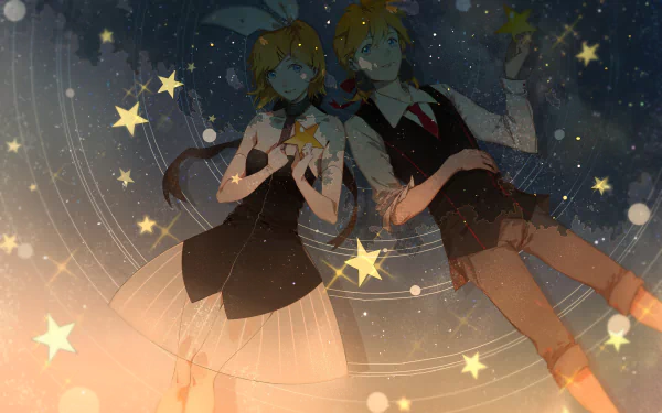 Len Kagamine Rin Kagamine Anime Vocaloid HD Desktop Wallpaper | Background Image