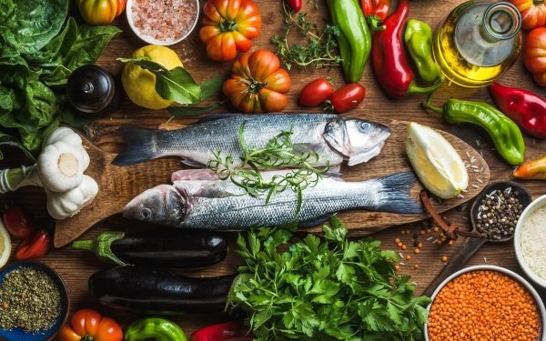 Food Fish Still Life Vegetable Seafood HD Wallpaper | Background Image