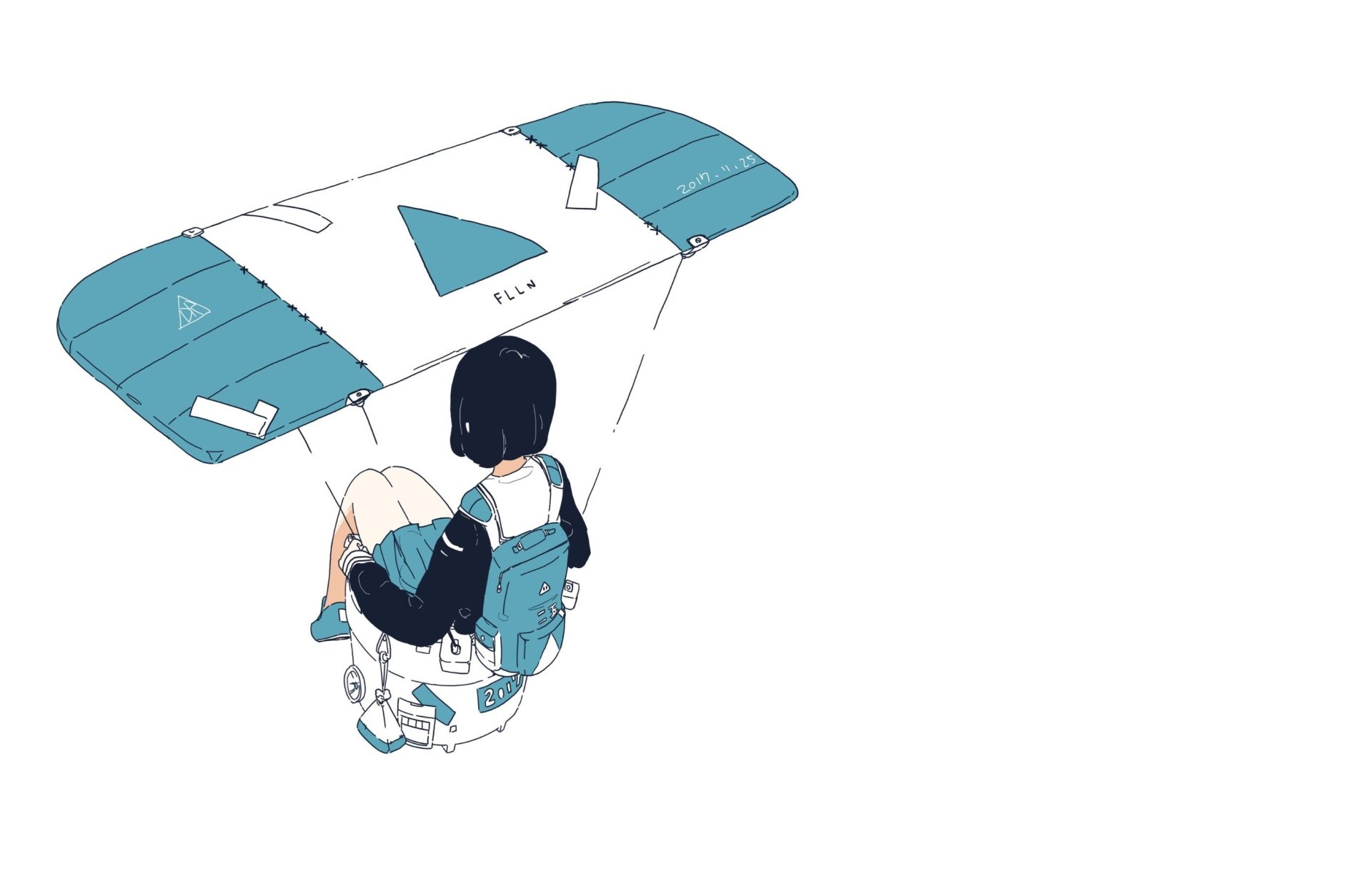 Download Black Hair Short Hair Bag Anime Original HD Wallpaper by ダイスケリチャード