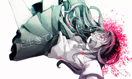 red eyes tears black hair long hair Anime Original HD Desktop Wallpaper | Background Image