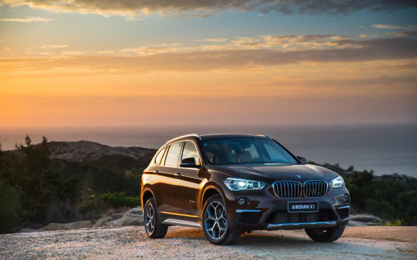 brown car SUV car BMW vehicle BMW X1 HD Desktop Wallpaper | Background Image