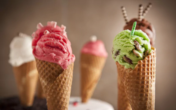 waffle cone food ice cream HD Desktop Wallpaper | Background Image