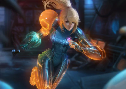 blonde bodysuit Samus Aran video game Metroid: Other M HD Desktop Wallpaper | Background Image
