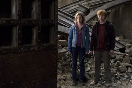 Ron Weasley Hermione Granger movie Harry Potter and the Deathly Hallows: Part 2 HD Desktop Wallpaper | Background Image
