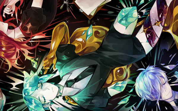 Phosphophyllite (Land of the Lustrous) Cinnabar (Land of the Lustrous) Antarcticite (Land of the Lustrous) Anime Land of the Lustrous HD Desktop Wallpaper | Background Image