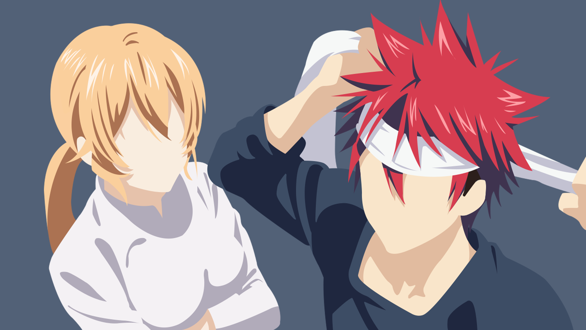 Yukihira Soma and Nakiri Erina from Food Wars : Shokugeki no Soma Wallpaper  for Dekstop by Zunnn