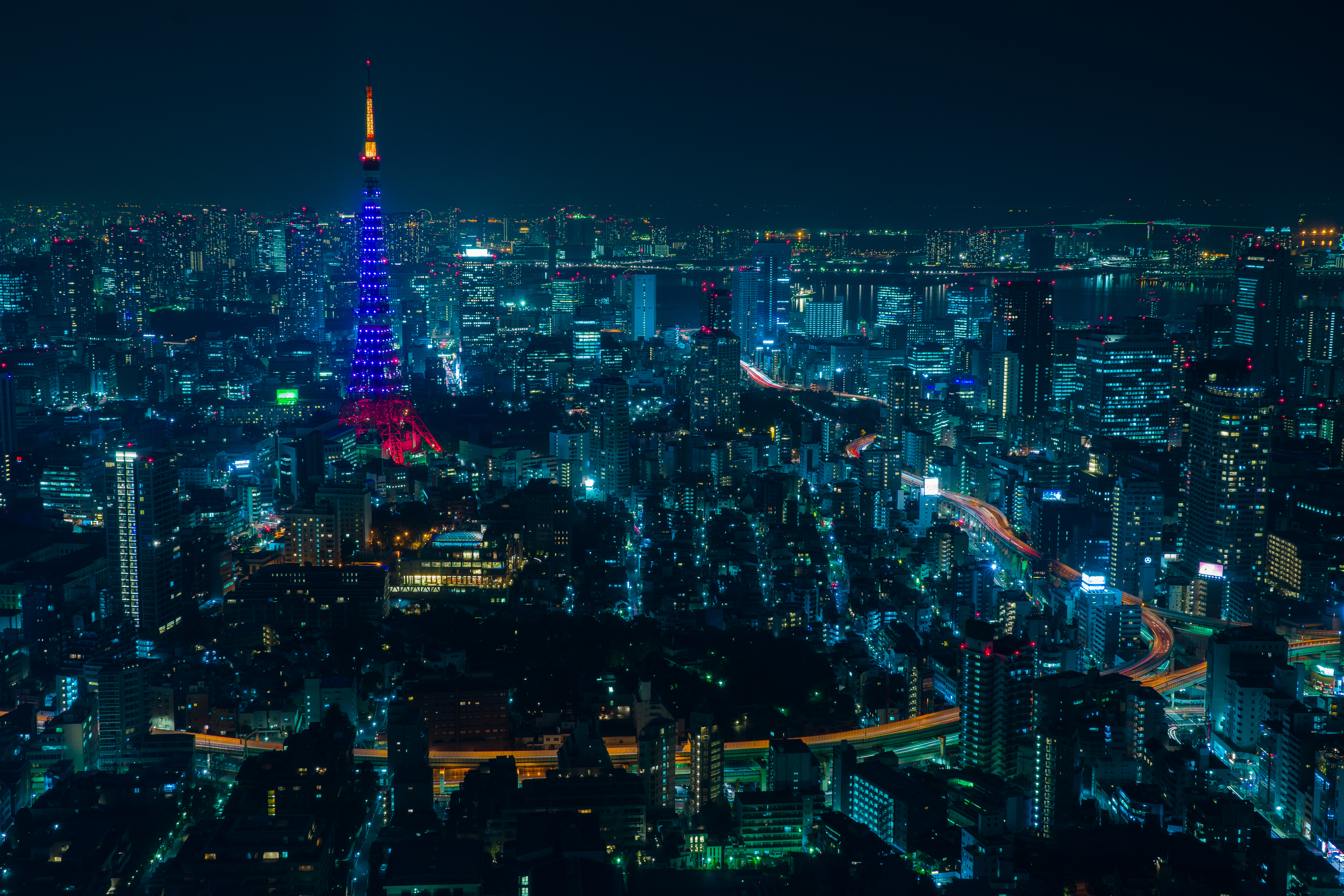 Download Japan Skyscraper Building Night City Tokyo Tower