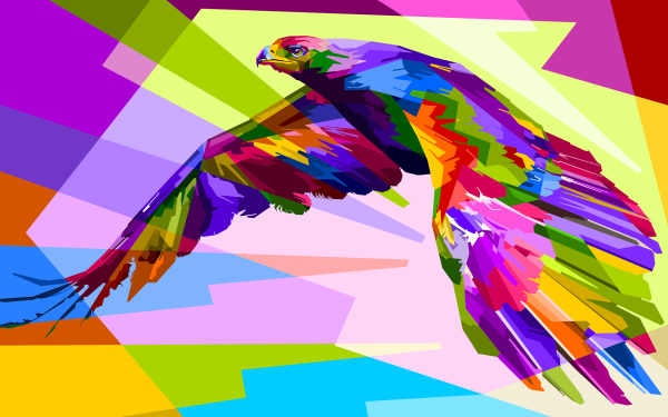 Animal Eagle Birds Eagles Bird Colors Colorful Geometry Wallpaper