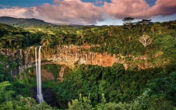 Nature Waterfall Waterfalls Forest Greenery HD Wallpaper | Background Image