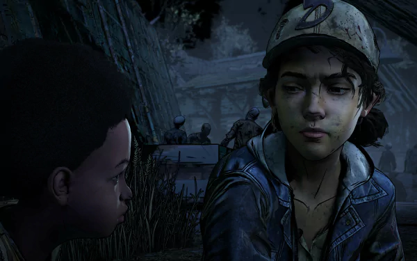 4K Ultra HD wallpaper featuring Clementine from The Walking Dead video game, captured in a scene from The Walking Dead: The Final Season on PC.